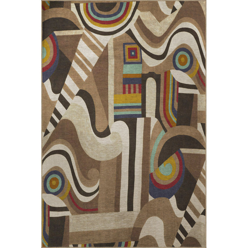 Vittorina Abstract Indoor / Outdoor Rug, Runner 4' x 8'3"