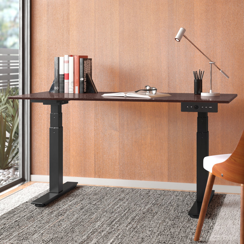 Adjustable Metal Base Standing Desk, Black