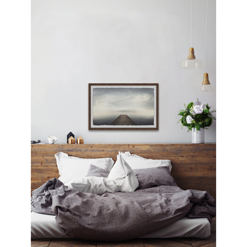 Ocean's Dusk - Single Picture Frame Print, 61cm H x 91cm W x 3.81cm D