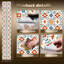 Panneau mural auto-adhésif à motif de carreaux géométriques multicolores à motif floral pelez et collez H 17,7 po x H 118 po-129497933