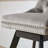  Leisure Style Swivel Velvet Bar Stools with Tufted, Wood Legs and Chrome Trim(Set of 2)-1767057011