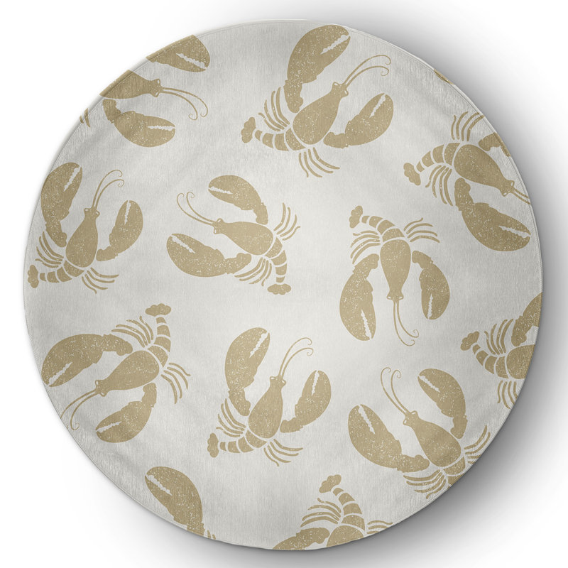 Parrella Chenille Animal Print Indoor Rug, Round 5'
