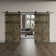 Castle Series Pine Wood Double Sliding Barn Door with Hardware Kit