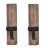 Handmade Rustic Wall Shelf (2 Pieces), Walnut Color, 12.9 x 3.5 x 3.5 inches | 100% Spruce Wood, Fixed to Wall | Stylish Storage Solution for Home Décor & Organizing | Bearing Capacity: 1.5 lbs