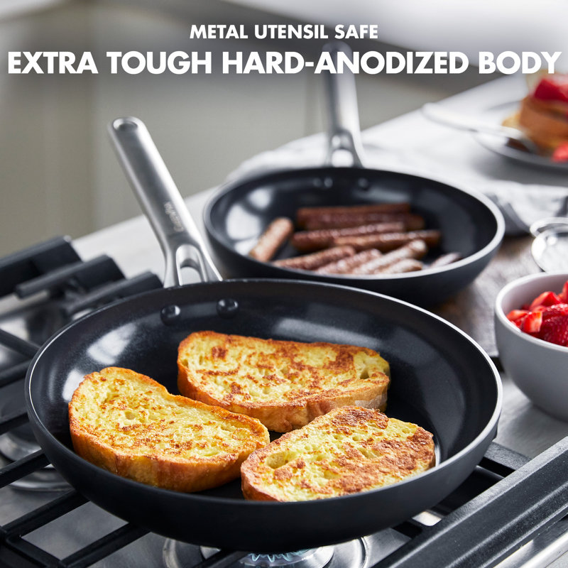 GreenPan Omega Healthy Ceramic Nonstick 2pc Fry Pan Set, 9.5" & 11"