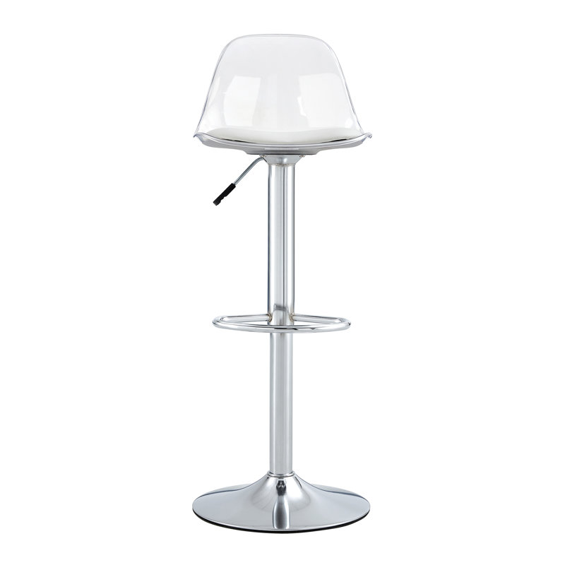 Modern Minimalist Bar Chairs And Bar Stools. Can Rotate 360 ° And Adjust Lifting. PET Backrest And PU Seats. Set Of 2. Suitable For Bars, Restaurants, And Front Desk Cashiers. W1151P172644