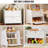 Vintage Double Layer Bread Box For Kitchen Counter Bamboo Bread Storage Container Large Capacity Bread Storage Bin (Antique White)