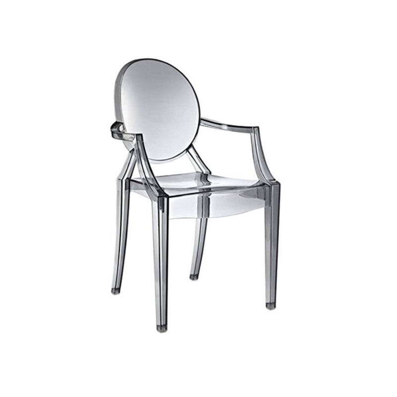 Chaise avec accoudoirs Amy King Louis, Fumée