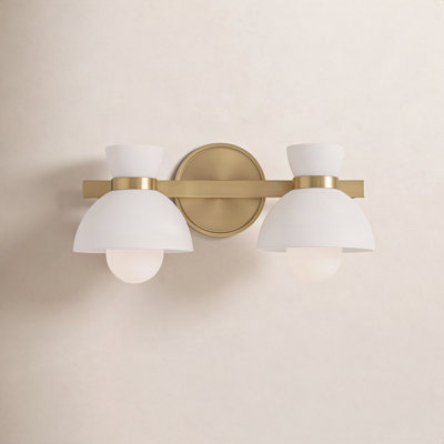 Karalana 2 Light Frosted Dimmable Vanity Light