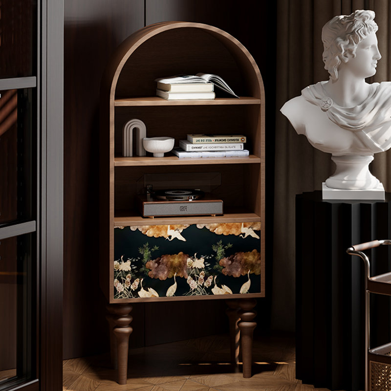 Modern simple arch display solid wood bookcase