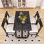 Ensemble de table de salle à manger 47 pièces 47,2 "avec 4 chaises-1341102797