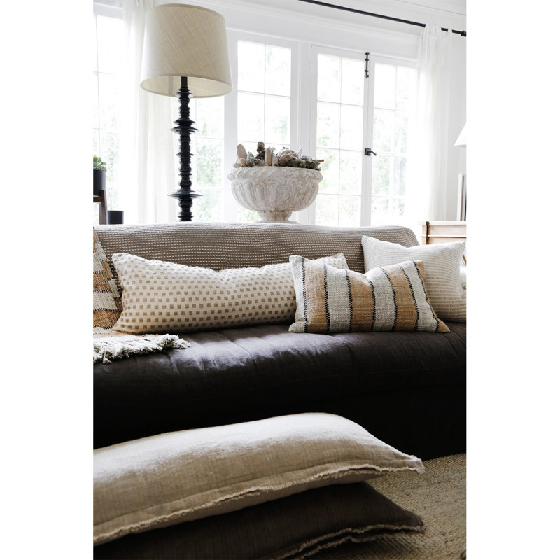 Housse et insert de coussin rectangulaire Laurel, Olive pâle