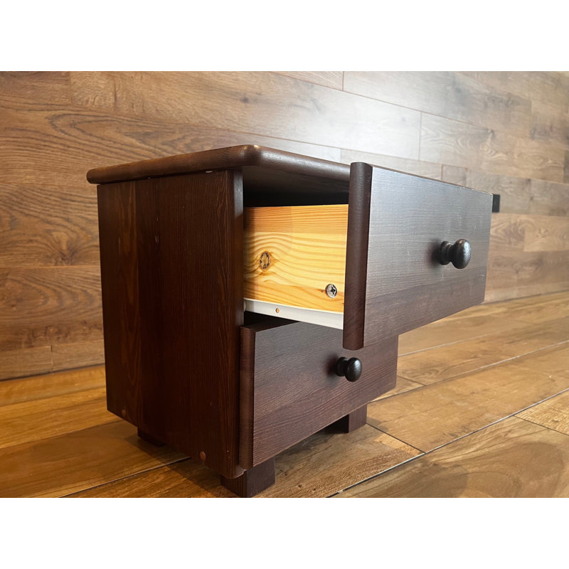 Nodax Bedside Cabinet Table For Bedroom - Elegant Stylish 2-Drawer Wooden Nightstand Table (B2), Oak