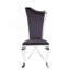 Ensemble de 2 chaises d'appoint en tissu cyren noir et acier inoxydable