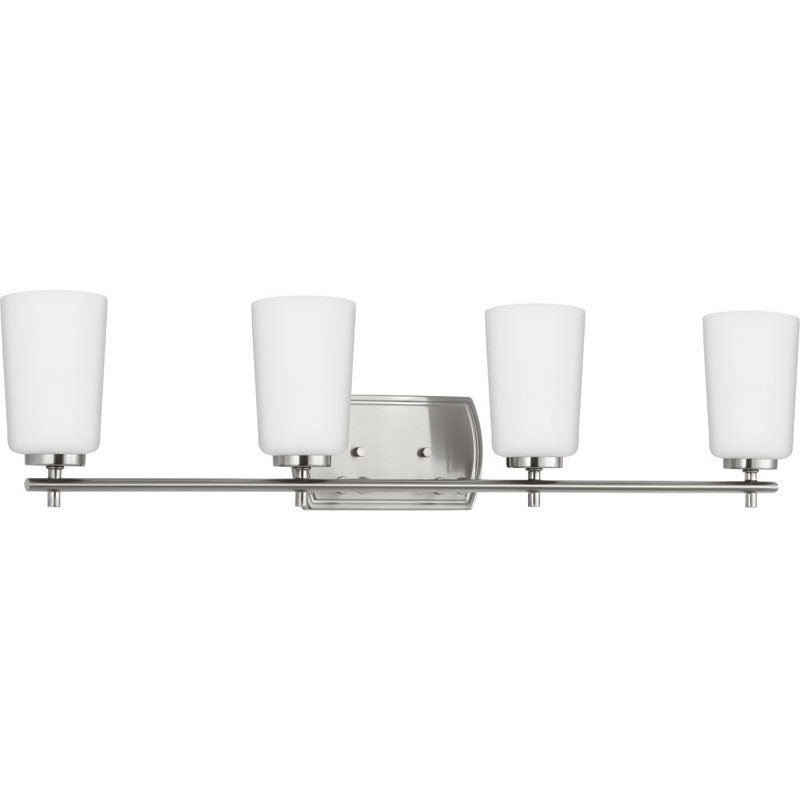 Éclairage de salle de bain à intensité variable à 4 lumières Rozelin, Nickel brossé