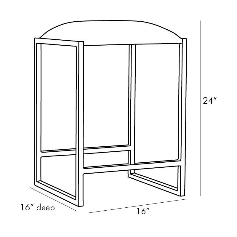 Dash Short & Bar Stool, Short Stool (20.5" Seat Height)