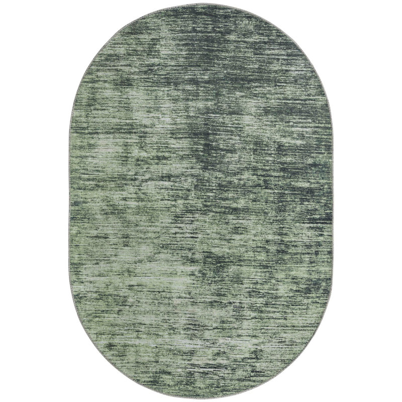 Ikhasa Chenille Abstract Indoor Rug, Oval 4' x 6'