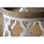 Table d'appoint blanche vieillie de 58 cm (23 po), style décontracté et élégant, bois de sapin, 50 x 50 x 58 cm (19,7 x 19,7 x 23 po), 4,5 kg (9,9 lb), table de transition pour chambre à coucher, chic, style campagne française