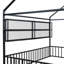 Structure de lit Sereno en métal avec clôture et tablettes, métal robuste et conception compact-106646885-106646883