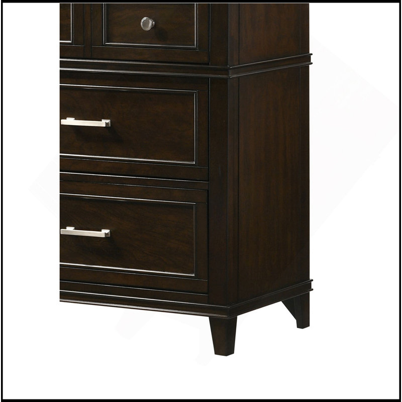 Commode 6 tiroirs Merlot, Acajou