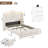 ON SALE 3-Piece Bedroom Sets, Velvet Upholstered Wingback Bed With LED Headboard And Storage Drawers, 2 3-Drawer Nightstands With Charging Port-1364802997-1358160636