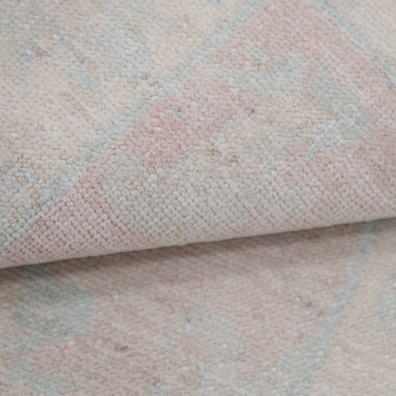 Tapis traditionnel turc noué à la main 2,2 x 3,3 pi pour vestibule et cuisine, 100% laine