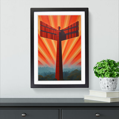 Angel Of The North Op No.2 - Single Picture Frame Print on Wood