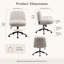 Chaise de bureau blanche, conception sans accoudoirs, pieds croisés, siège large, bureau personnel