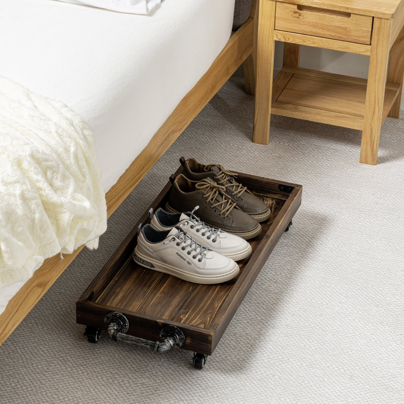 Solid Wood Underbed Storage with Wheels