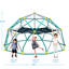 Centre de jeu à dôme d'escalade géométrique 13 pi, tour d'escalade pour enfants avec hamac, support en acier résistant à la rouille et aux rayons UV de 1000 lb-111282356