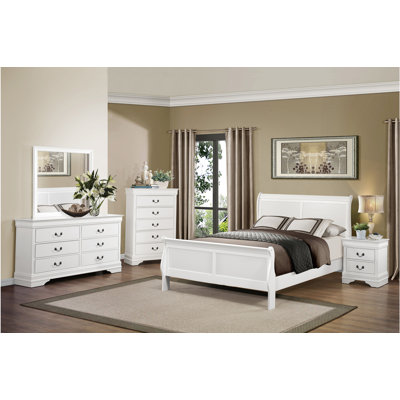 Anyha Sleigh Bedroom Set Full 3 Piece: Bed, Dresser, Mirror -  Alcott Hill®, 11E19529243D437FBDF18AB504FE9A10