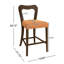 Deux tabourets de comptoir en noyer et structure en bois d'hévéa naturel, conception esthétique distinctive, sièges confortables pour les réunions de famille, deux noyer, fabriqués en bois d'hévéa de haute qualité,-979689304-979689317