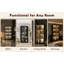 160CM High Display Stand With 3-Colour Led Lighting & Mirrored Back - 4-Tier Glass Showcase-1364701891