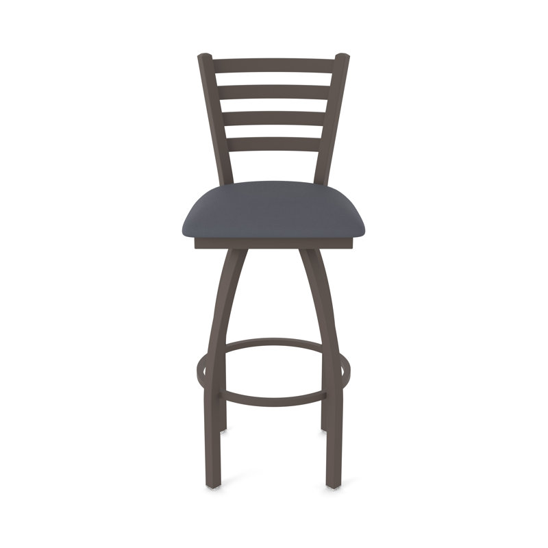 Jackie Swivel Stool, Vinyl-Canter Storm, Bronze, Extra Tall (36" Seat Height)
