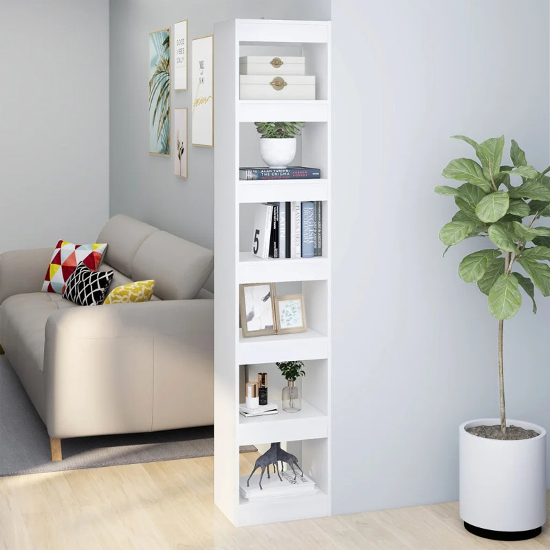 Garneta Bookcase, White, (4 Shelves) 198cmH x 40cmW x 30cmD