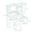 Vanity Desk with Sliding LED Mirror, Charging Station, 4 Drawers and 2 Cabinets-432219795