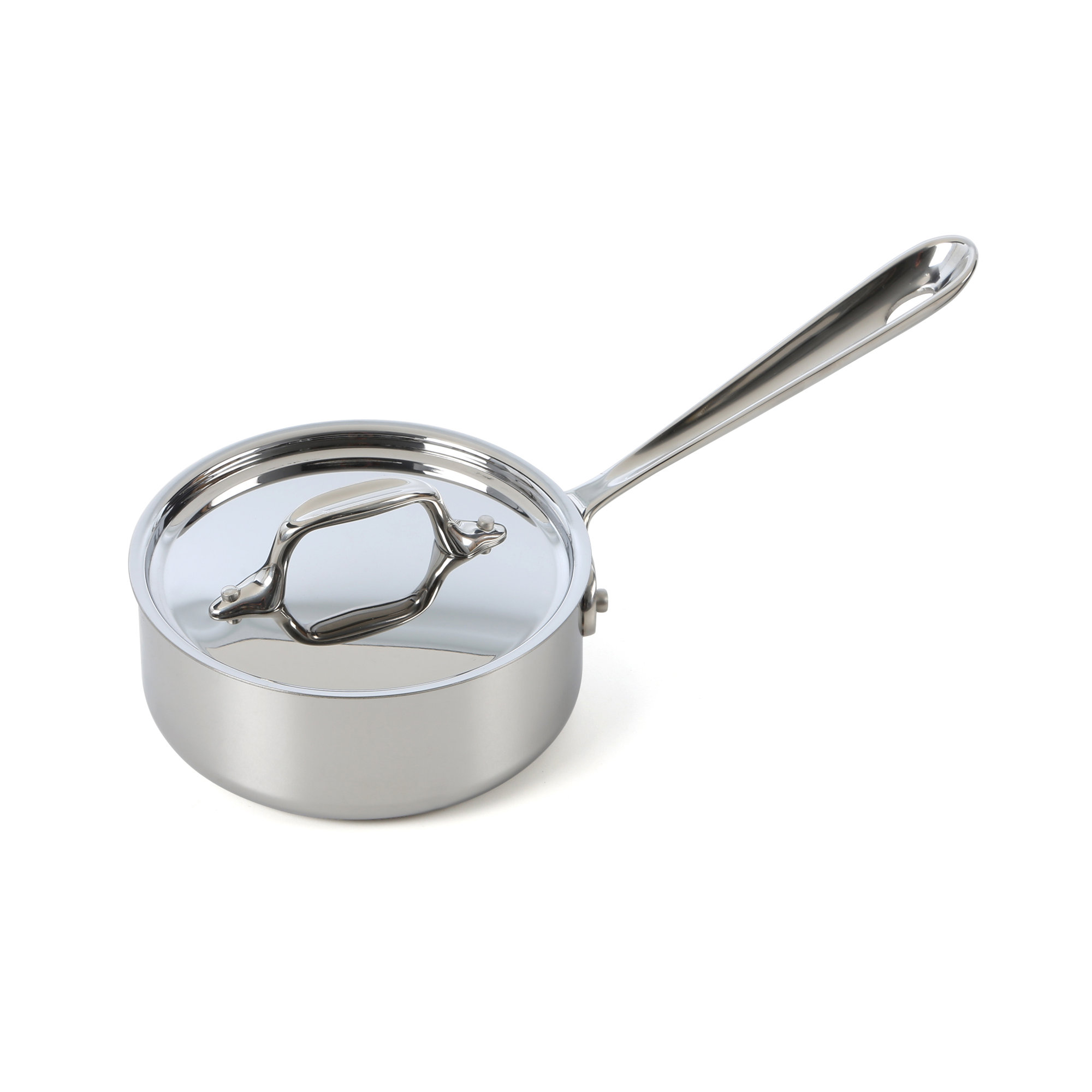 All-Clad D3 Stainless Steel Saucepan with Lid, 1 Qt.