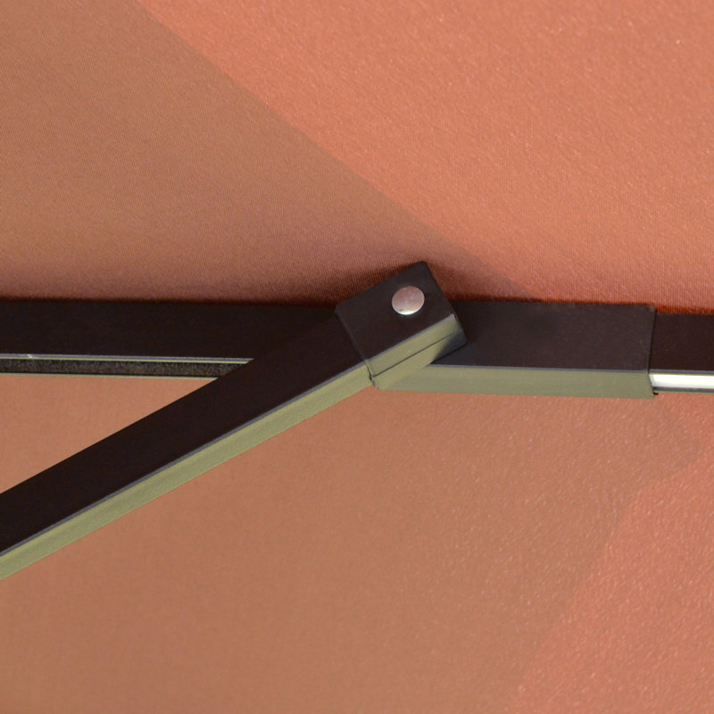Raylee 295cm Lighted Cantilever Parasol, Coffee