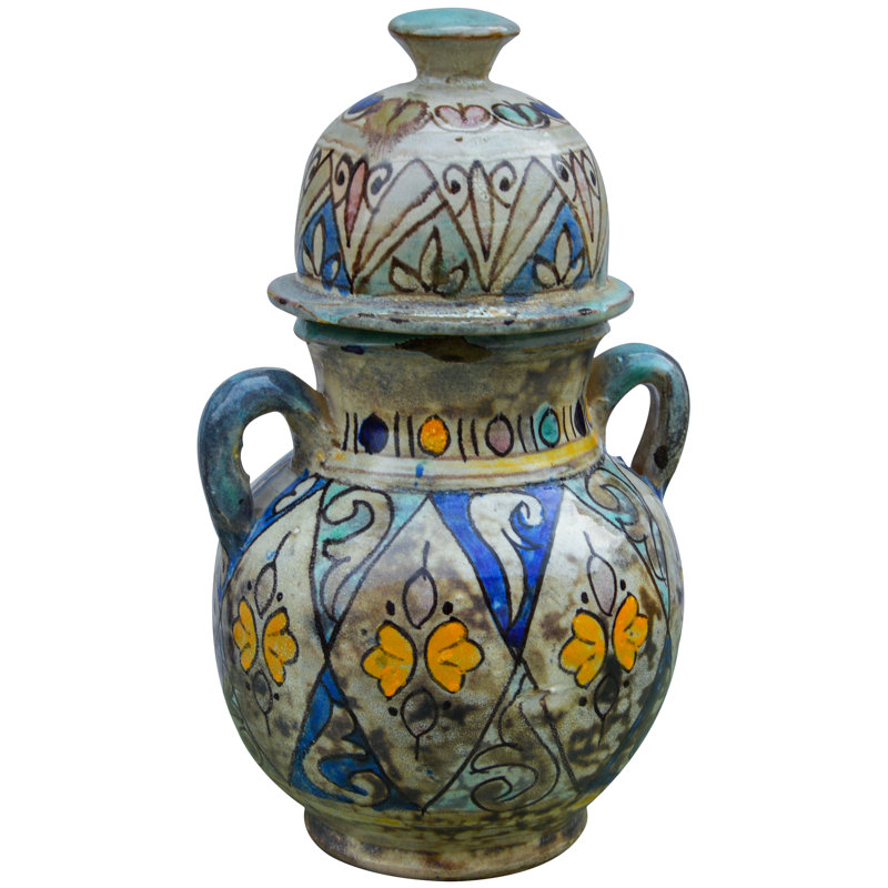 Handmade Ceramic Table Vase, Moorish