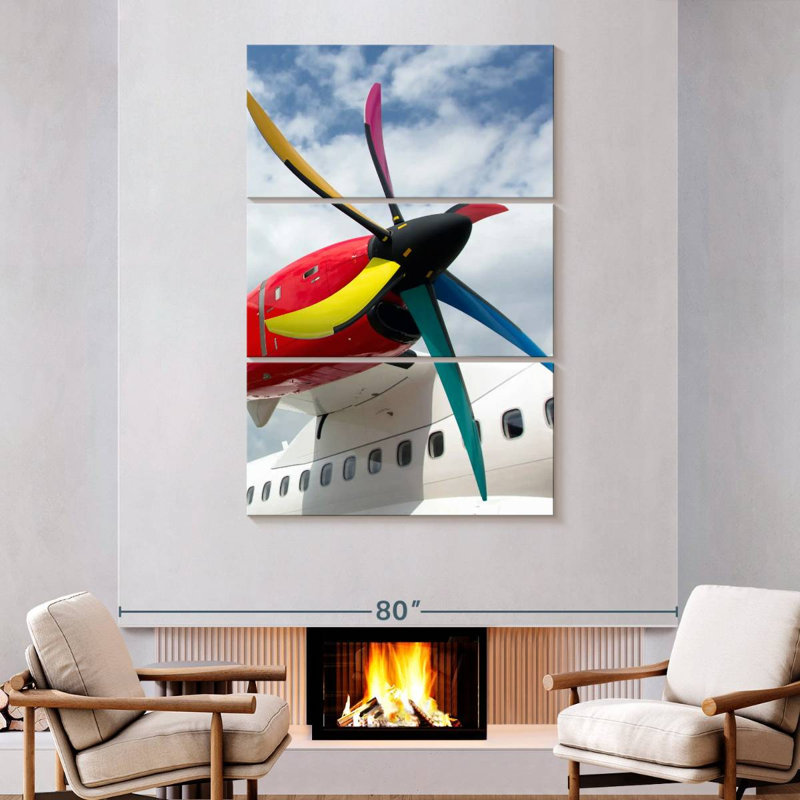 Hélice d'avion Mehar multicolore, H 74 po x l 48 po