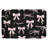 Black Background Pink Bowknot Bath Rug For Bathroom, 36 X 24