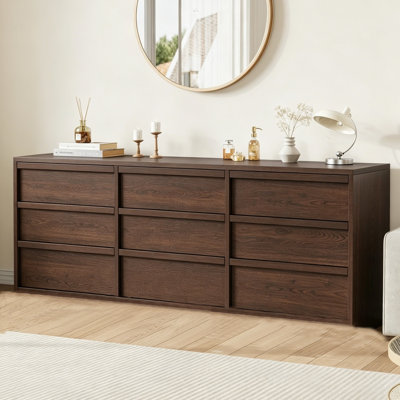 Commode de rangement moderne avec tiroirs profonds et large plateau de table pour la chambre à coucher, le salon et l'entrée