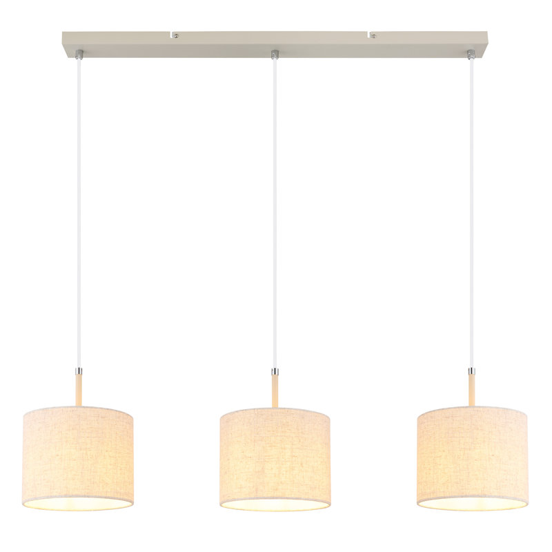 3 - Light Natural Geometric Pendant