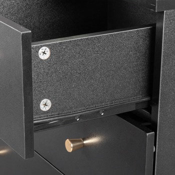 Armoire à tiroirs, armoire de rangement, noire, convient à une utilisation intérieure, comme une salle familiale, une chambre à coucher et un salon