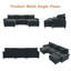 Canapé modulaire en chenille de 121,6 po en U modulaire-1377713985