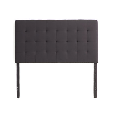 Generic Rectangle Square Tufted Headboard, Queen, Charcoal