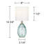 Lampe de table en verre Alhena