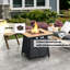 Table de foyer d'extérieur au propane à allumage automatique de 28 pouces, 40 000 po, brun, + fer, cadre en métal pour l'extérieur, facile à nettoyer, article de décoration-71254265-71254268