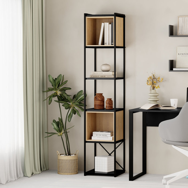 Irina 179cm H x 36cm W Metal Bookcase