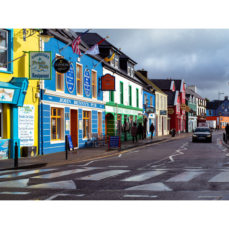 Dingle Street Print by Scott Wurzel, Black Framed Paper, 24" H x 30" W
